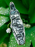 Lilly of the Valley and Quartz Sterling silver pendant and Pearl necklace set        $125