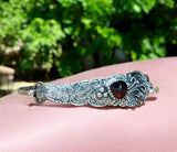 Garnet Floral sterling silver Bracelet.   $80