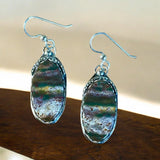 Bloodstone Sterling Silver Earrings.   $50