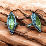 Yellow Zircon Sterling Silver Ring. Size 8.   $60