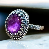Pink Zircon Sterling Silver Ring SIZED TO ORDER.   $70