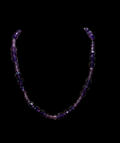 African amethyst beaded necklace.    $55