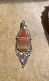 Turkish Wave and Amethyst large sterling silver pendant. $65 .