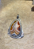 Laguna Lace Agate sterling silver pendant.  $65