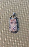 Moroccan Apple Valley Agate sterling silver pendant.    $55