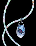Ethiopian Opal sterling silver pendant and matching necklace.    $65