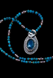 Fluorite and Apatite sterling silver pendant and necklace set $75