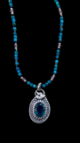 Fluorite and Apatite sterling silver pendant and necklace set $75