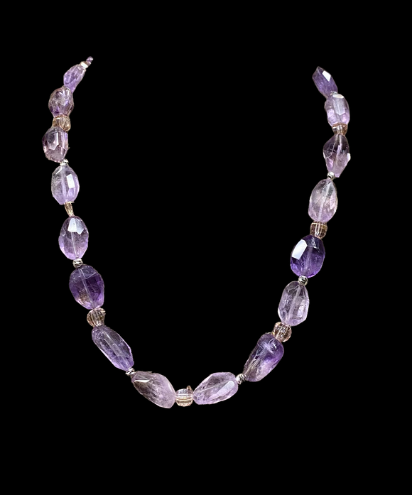 Ametrine and crystal gemstone necklace.      $75