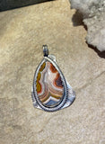 Laguna Lace Agate sterling silver pendant.  $65