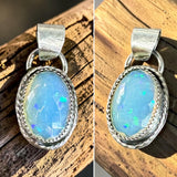 Ethiopian Opal 3 Carat Sterling Silver Pendant.    $90