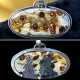 Toredo Petrified Wood Sterling silver Pendant.       $85