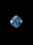 Blue Topaz Sterling Silver Ring.   SIZED TO ORDER.   $50