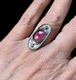 Ruby Sterling Silver Ring SIZED TO ORDER.   $50