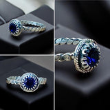 Sapphire Sterling Silver Ring SIZED TO ORDER .    $75