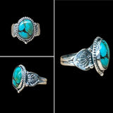Turquoise Sterling Silver Ring SIZED TO ORDER.  $60