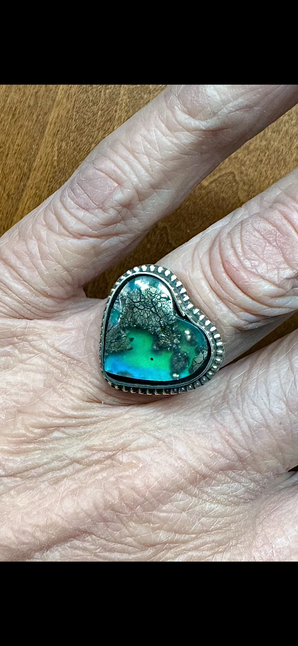 Nipomo Marcasite Doublet sterling silver SIZED TO ORDER RING.  $55