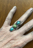 Turquoise Sterling Silver Ring SIZED TO ORDER.     $75