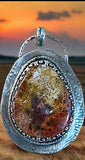 Petrified Plume Opal Wood Sterling Silver Pendant       $80