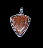 Dry Head Agate Sterling Silver Pendant.   $70