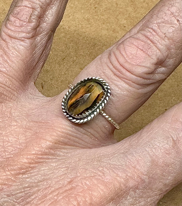 Montana Agate  small Sterling Silver RING SIZED TO ORDER.     $50