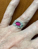 Pink Sapphire Sterling Silver Ring.    $70