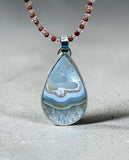 Agate Sterling Silver Pendant and Gemstone necklace Set.     $90