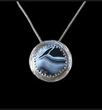 Tuxedo Agate sterling silver pendant and chain.   $75