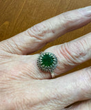 Columbian Emerald Sterling Silver Ring SIZED TO ORDER.     $80