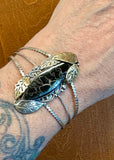Palm Root Petrified Wood Sterling Silver Cuff Bracelet.    $90
