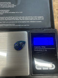 Ethiopian Black Opal 7.5 Carat and Sapphire Sterling Silver Pendant.    $175