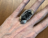 Palm Root Petrified Wood Sterling Silver Ring SIZED TO ORDER.   $75