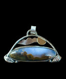 Polka Dot Agate sterling silver Scenic Pendant.       $75