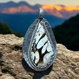 Peanut Wood Sterling Silver Pendant.  $75