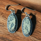 Dendritic Sandstone Sterling Silver Earrings  $50