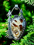 Toredo Petrified Wood Sterling Silver Pendant.   $80