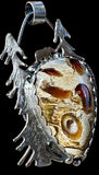 Toredo Petrified Wood Sterling Silver Pendant.   $80