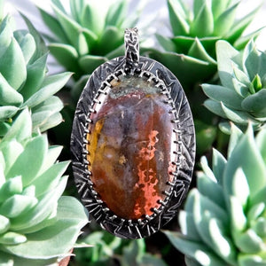 Ocean Jasper Sterling Silver Pendant   $80