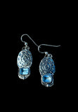 Blue Topaz Sterling Silver Earrings     $50