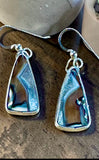 Agate sterling silver earrings. $50