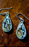Tube agate sterling silver earrings.   $50