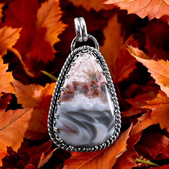 Serape Jasper Sterling Silver Pendant     $75