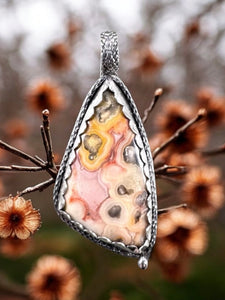 Australian Crazy Lace Sterling Silver Pendant       $75