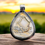 Willow Creek Jasper Sterling silver pendant.   $80