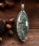 Indonesian Plume Agate sterling silver pendant.    $75