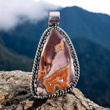 Dry Head Agate sterling silver pendant.  $80