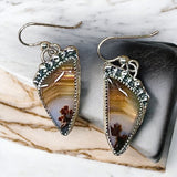 Montana Agate Sterling Silver Earrings.   $50