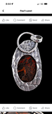 Fossilized Dinosaur Bone Sterling Silver Pendant  $85