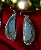 Montana Agate sterling silver earrings.   $55