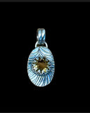 Citrine small sterling silver pendant.  $45